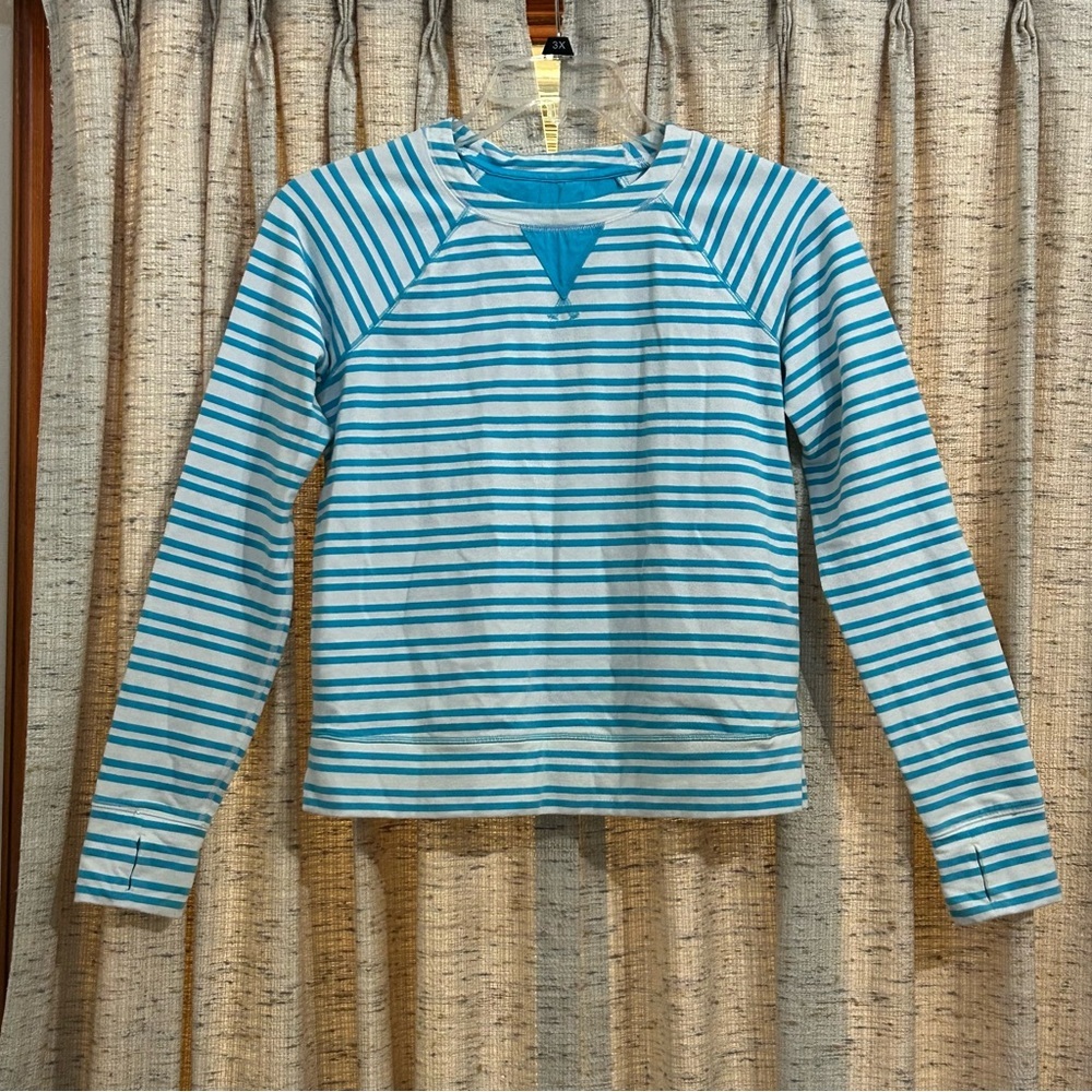 Lululemon Voyage Pullover Twin Stripe Spry Blue / Spry Blue
